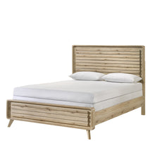 Load image into Gallery viewer, Panel Bed With Slatted Headboard And Footboard