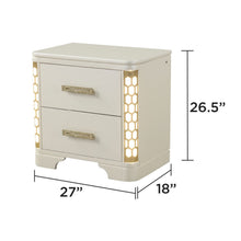 Load image into Gallery viewer, Jasmine - Nightstand With Side LED Lightning - Beige