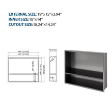 Load image into Gallery viewer, Modern Stainless Steel Shower Niche Double Shelf For Bathroom