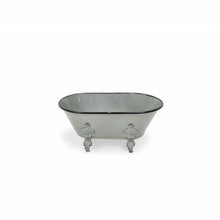 Load image into Gallery viewer, Hand Painted Decorative Tub Tabletop Sculpture (399643) - Gray