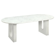 Load image into Gallery viewer, Zayn - Dining Table - White Natrual Marble Top & White
