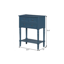 Load image into Gallery viewer, Console Table With Shelf Three Drawers - Navy Blue