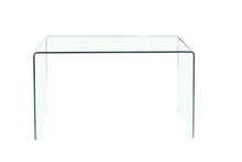Load image into Gallery viewer, 43" Glass Solid Console Table - Clear