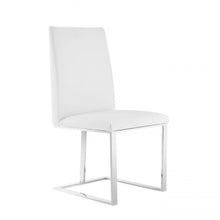 Load image into Gallery viewer, Modern Upholstered Faux Leather Dining Side Chair - White