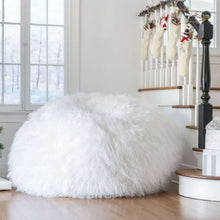 Load image into Gallery viewer, Mahin - Rounded 5 Foot Bean Bag Cozy Modern Design - White
