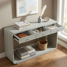 Load image into Gallery viewer, Console Table With 3 Drawers And Display Shelf