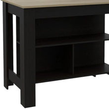 Load image into Gallery viewer, 41" Kitchen Island With Storage - Natural / Black