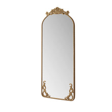 Load image into Gallery viewer, Full Body Arched Mirror With Vintage Carved Applique