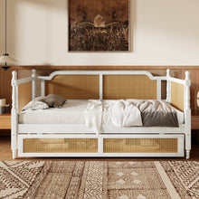 Load image into Gallery viewer, Traditional Style Rattan Daybed, No Box Spring Needed