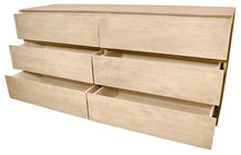 Load image into Gallery viewer, 72" Solid Wood Six Drawer Double Dresser - Natural
