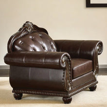 Load image into Gallery viewer, Top Grain Leather Tufted Arm Chair - Espresso