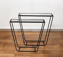 Load image into Gallery viewer, Clear Glass Frame Console Table - Black