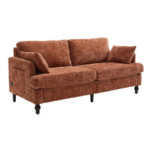 Load image into Gallery viewer, Chenille 2 Seater Sofa With LED Light, USB Charging Port, And Storage Bag