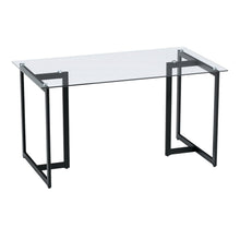 Load image into Gallery viewer, 55" Glass And Metal Dining Table - Clear