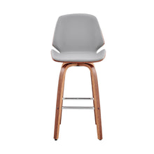 Load image into Gallery viewer, 26" Swivel Counter Height Bar Chair - Gray And Brown