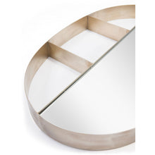 Load image into Gallery viewer, 34" Oval Steel Framed Accent Mirror - Bronze