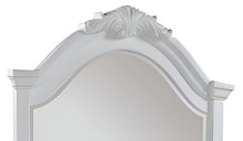 Load image into Gallery viewer, 43" Crowned Top Framed Mounted Dresser Mirror - White