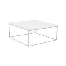Load image into Gallery viewer, Metal Square Coffee Table - White And Silver