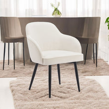 Load image into Gallery viewer, Velvet Dining Arm Chairs (Set of 2) - Ivory