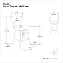 Load image into Gallery viewer, Giselle - Swivel Counter Height Stool (Set of 2)