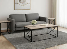 Load image into Gallery viewer, Metal Coffee Table (Set of 3) - Beige And Black