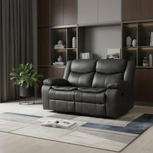 Load image into Gallery viewer, Faux Leather Manual Reclining Love Seat - Gray