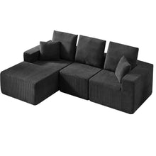 Load image into Gallery viewer, Modular Sectional Sofa With Chaise, L Shaped Cloud Couch With Deep Seat, Sectional Couches For Living Room - Black