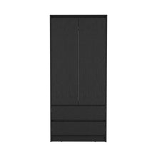 Load image into Gallery viewer, 71" Transitional Wood Two Door Two Drawer Combo Dresser - Black