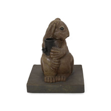 Load image into Gallery viewer, Hand Crafted Rabbit Umbrella Base With Playful Design - Light Brown