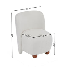 Load image into Gallery viewer, Modern Low Back Accent Upholstered Armless Living Room Chairs, Round Feet