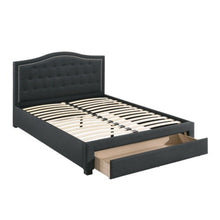 Load image into Gallery viewer, Modern Button Tufted Arch Headboard Bed With Storage Footboard