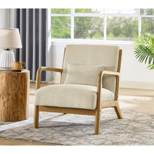 Load image into Gallery viewer, Upholstered Armchair With Back Support Pillow