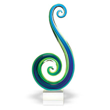 Load image into Gallery viewer, Murano Modern Abstract Tabletop Sculpture (376113) - Blue / Green