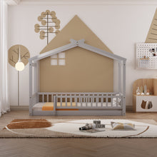 Load image into Gallery viewer, Bed House Bed Frame With Fence
