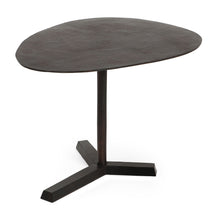 Load image into Gallery viewer, Industrial Style Elliptical Side Table With Aluminum Frame - Bronze