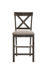 Load image into Gallery viewer, Solid Wood Counter Height Bar Chairs (Set of 2) - Tan / Gray