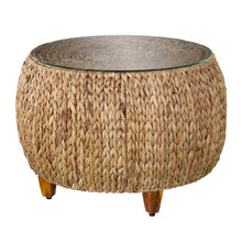 Load image into Gallery viewer, Glass Solid Wood Square Coffee Table - Brown
