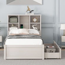 Load image into Gallery viewer, Bed Frame With Built In USB Port And 2 Drawers