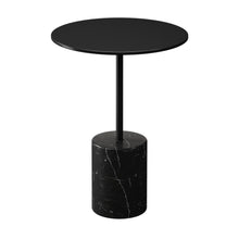 Load image into Gallery viewer, Steel And Marble Round End Table - Black