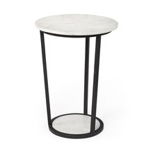 Load image into Gallery viewer, Marble End Table - Black And White