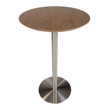 Load image into Gallery viewer, Metallic Rounded Steel Bar Table - Wood Brown And Silver