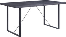 Load image into Gallery viewer, Wood Iron Sled Base Dining Table - Dark Gray / Black