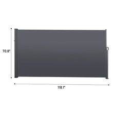 Load image into Gallery viewer, Retractable Side Screen Awning, Uv Resistant, Waterproof, Patio Privacy Screen For Garden, Balcony, Courtyard