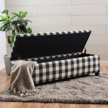 Load image into Gallery viewer, Contemporary Storage Ottoman With Seating And Storage - Black