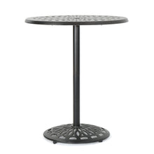 Load image into Gallery viewer, Elegant Cast Aluminum Round Bar Table With Romantic Filigree Design - Copper