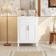 Load image into Gallery viewer, Bathroom Vanity With Top Sink, Cabinet With 2 Soft Closing Doors
