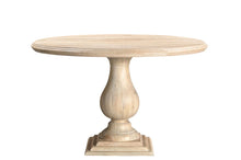 Load image into Gallery viewer, 48" Solid Wood Pedestal Base Round Top Dining Room Table - Natural