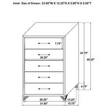 Load image into Gallery viewer, Malcolm - 5 Drawer Bedroom Chest - Black