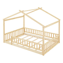 Load image into Gallery viewer, Bed House Bed Frame With Fence