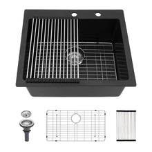 Load image into Gallery viewer, Quartz Kitchen Sink, Granite Composite, Drop In Sink With Durable Design